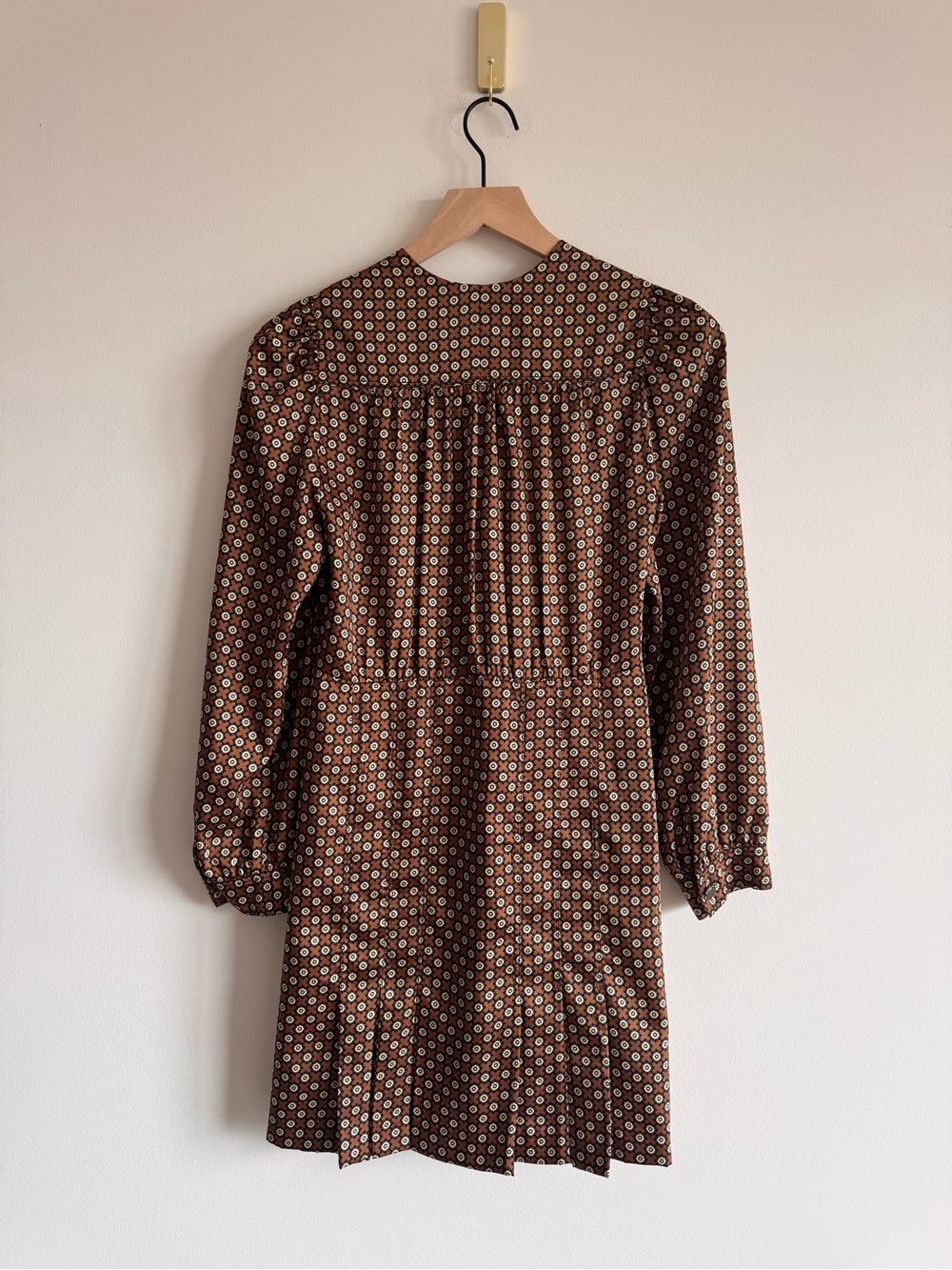 Sandro | Bruns Perrine Printed Satin Button-Front Mini Dress ~ US 4 - Picture 12 of 12